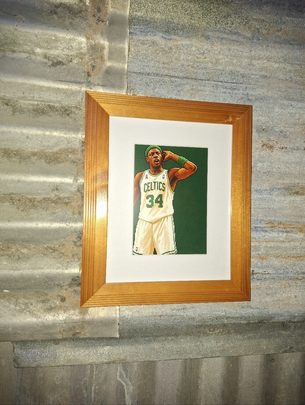 8 Bit Paul Pierce Retro NBA Boston Celtics Framed Art Print By Neon Nicho